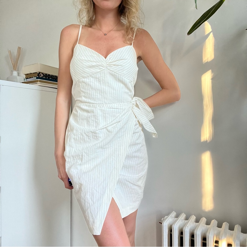 New with tag mini white stripped dress REBECCA TAYLOR